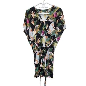 [M] Floral‎ Women's Swim Cover-Up Beach Wrap Size S M L Jungle Print
